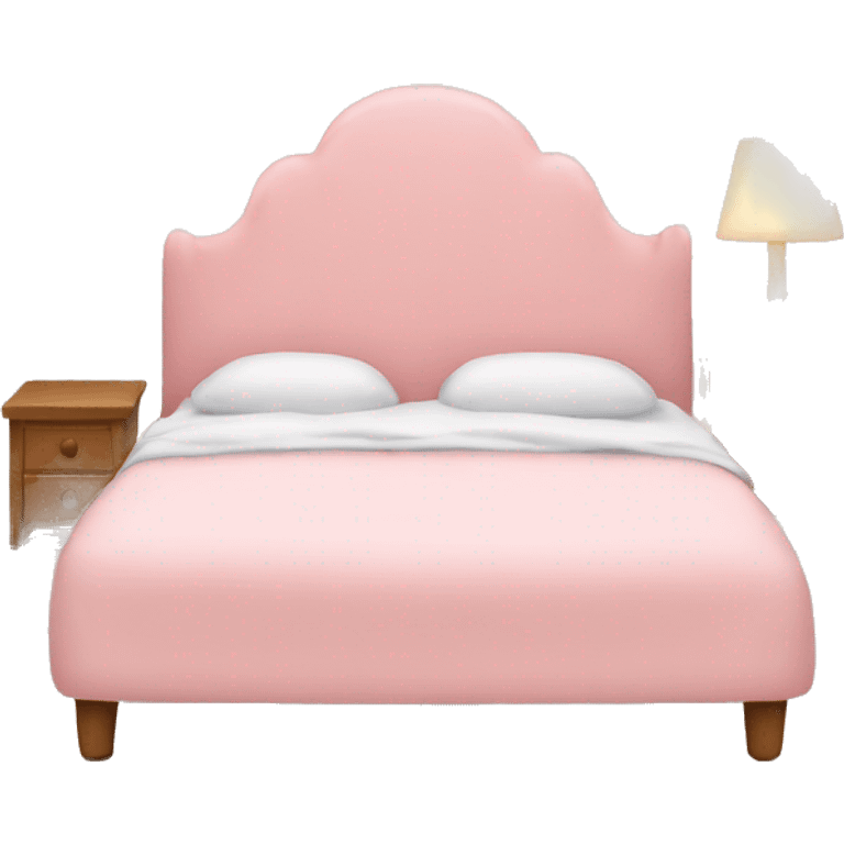 Light pink bed emoji