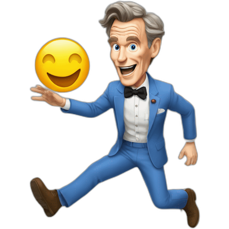 bill nye the science guy jumping  emoji