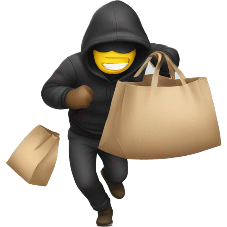 thief stealing a bag emoji