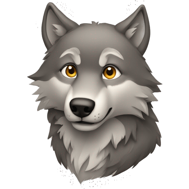 Wolf sitting emoji