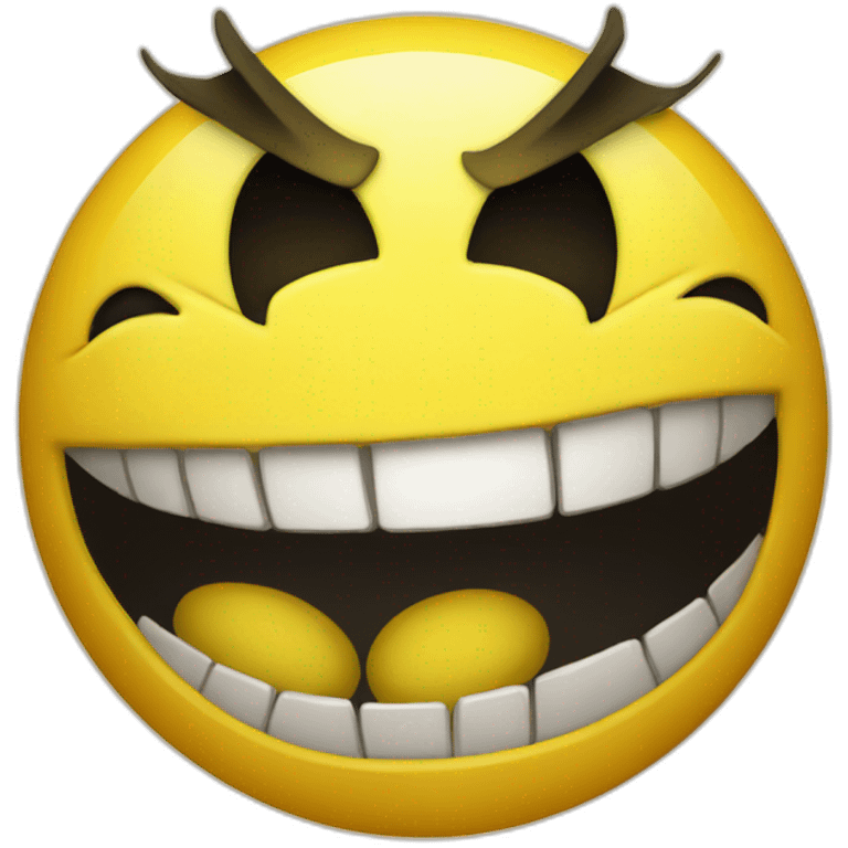 yellow smiley evil emoji