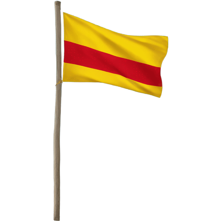 Red and yellow surf lifesaving flag emoji