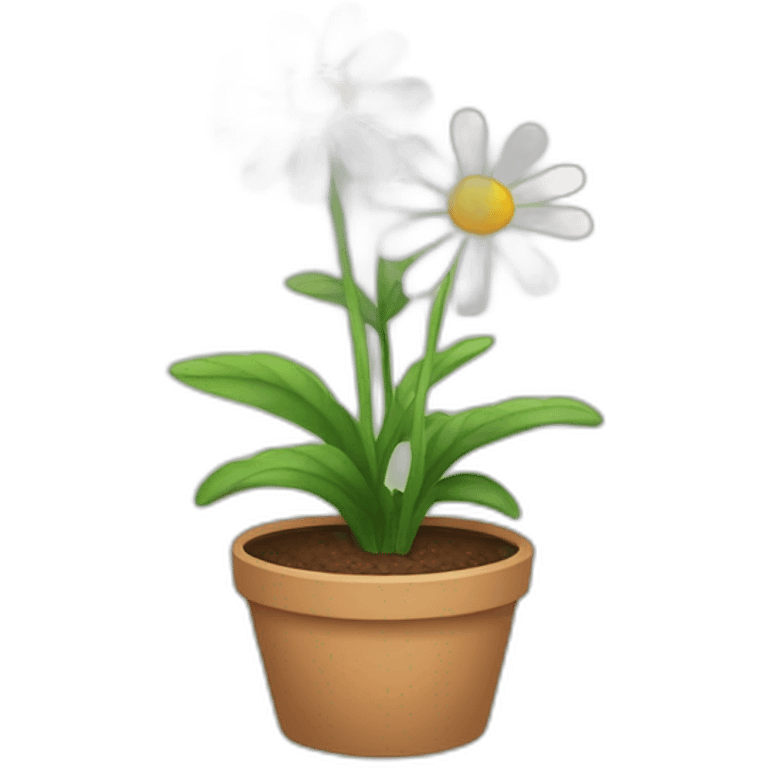 Daisie flower in a pot emoji