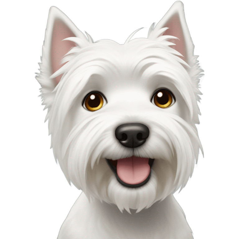 a white whestie dog emoji