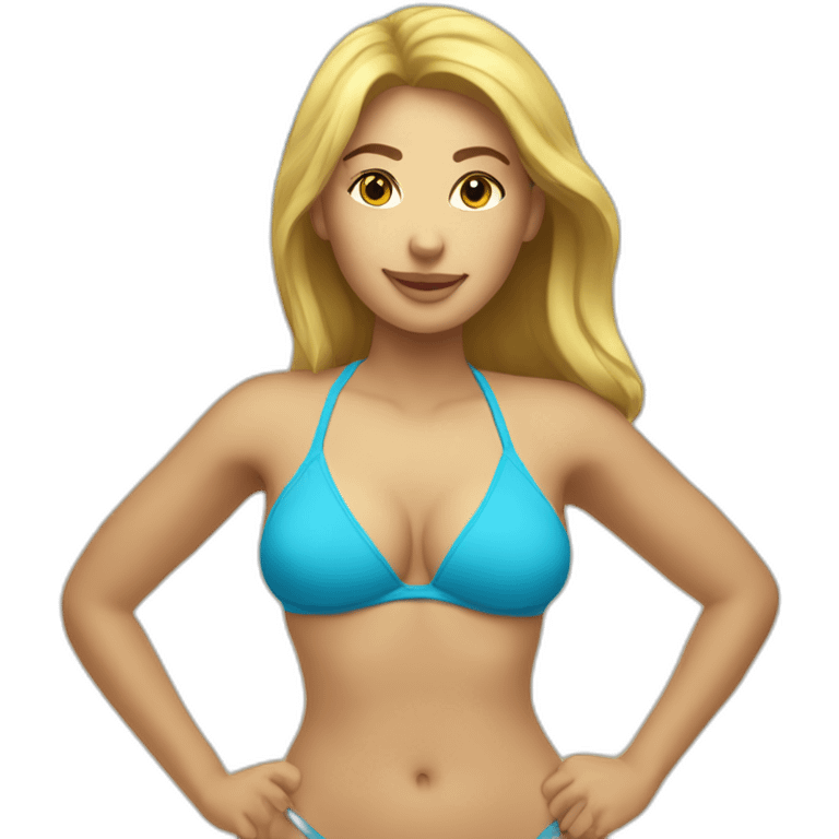 soft-fit Caucasian woman bikini (beach body) bed emoji