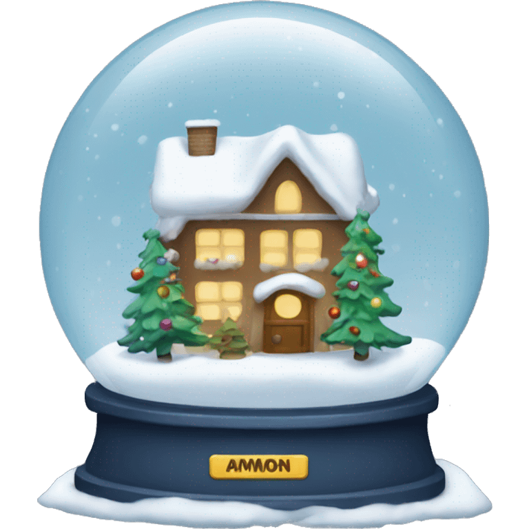 A Christmas snow globe emoji