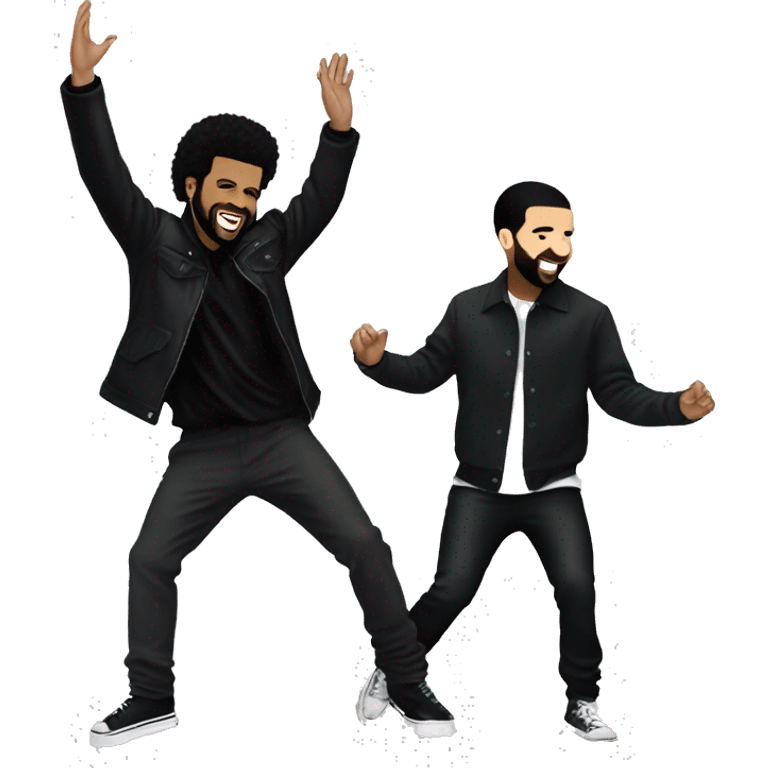 The Weeknd and Drake dancing emoji