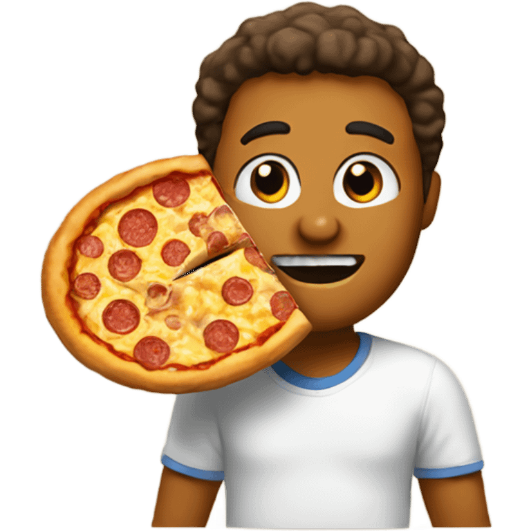 Cereal eating pizza emoji