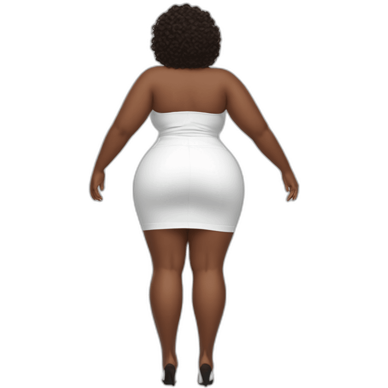 full-body-curvy-beauty-in-a-short-wide-skirt-hurricane-white-knickers rear view emoji