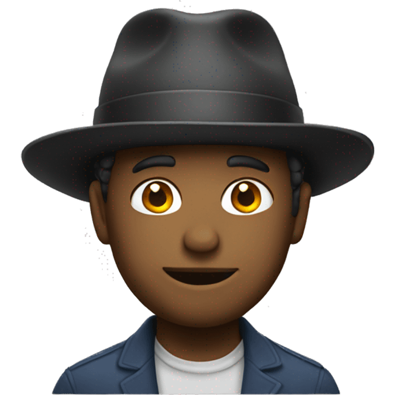 A man with a hat emoji