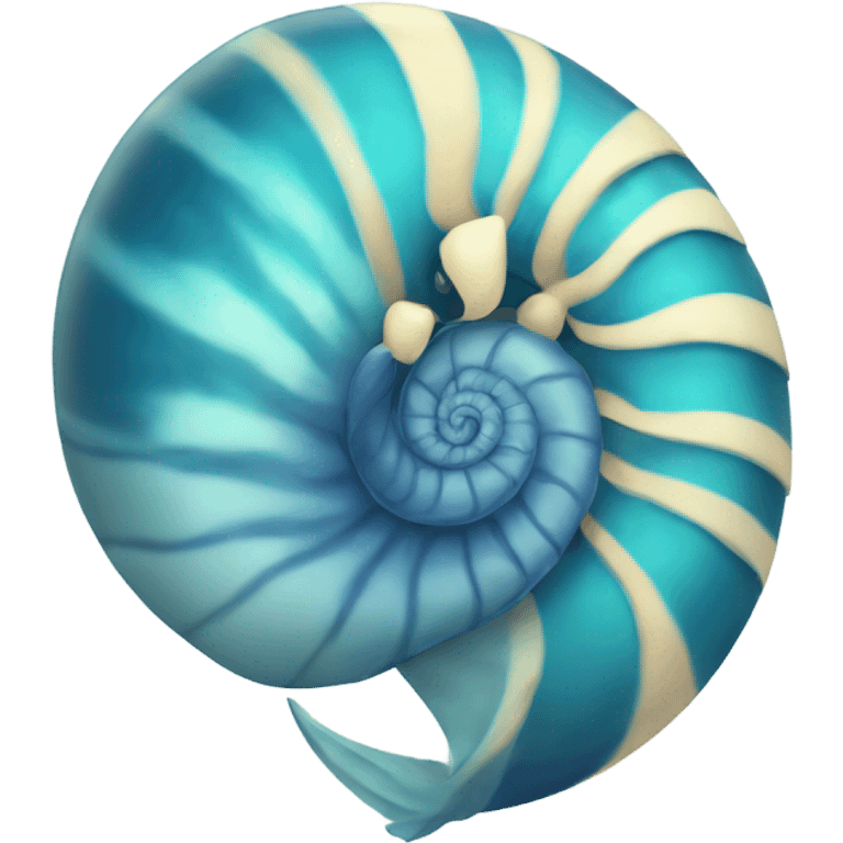 nautilus but blue emoji