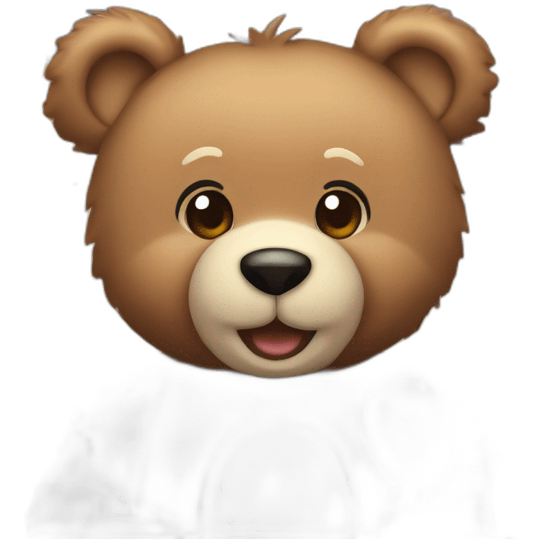 Teddy bear wishing happy birthday emoji