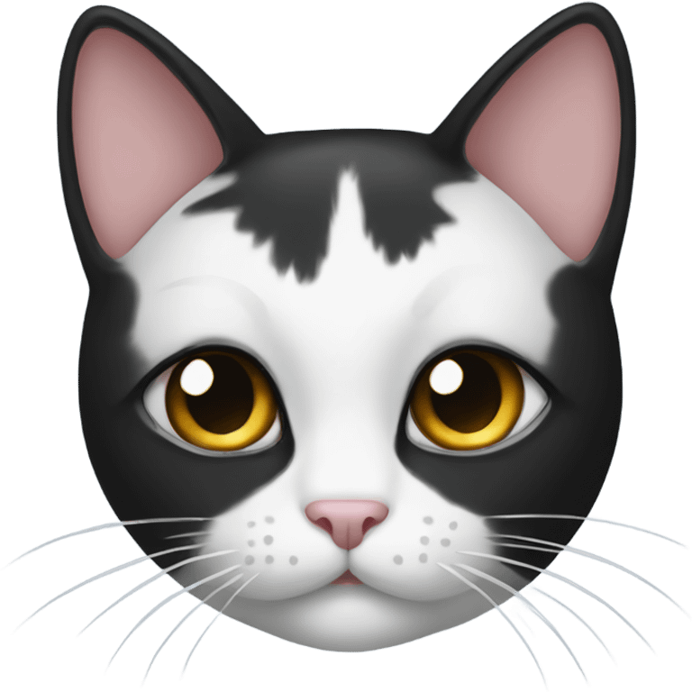 Black and white cat with bow emoji