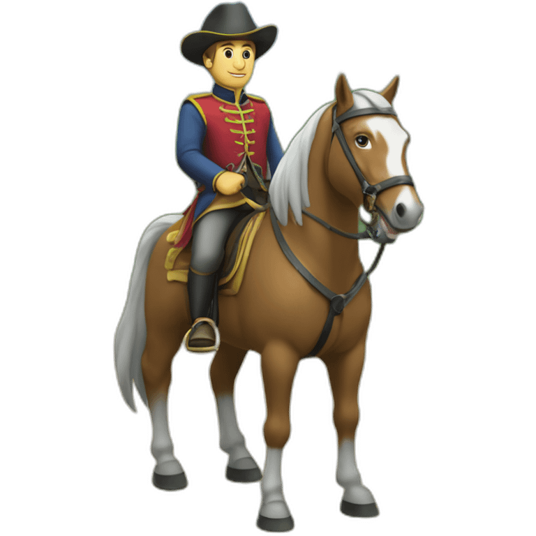 Paresseux sur cheval emoji