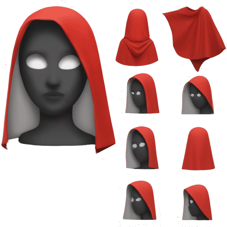 faceless mannequin red  cape emoji