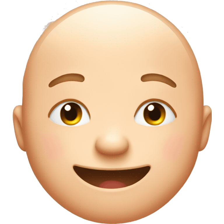 The emoji is a round, light peach face with closed eyes and a gentle, curved smile, expressing calm happiness. emoji