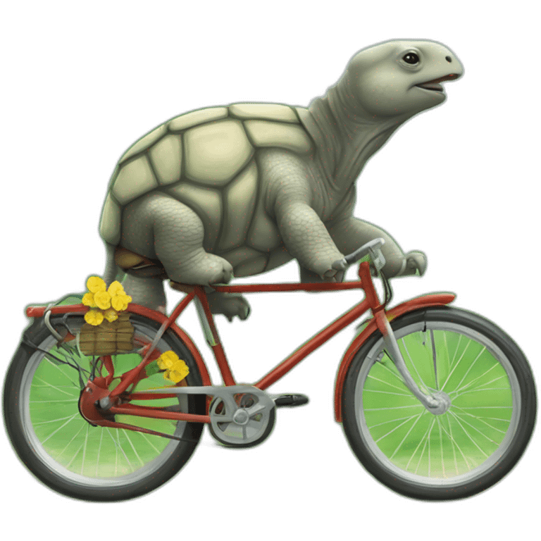 Tortue sur un éléphant qui fais du vélo emoji