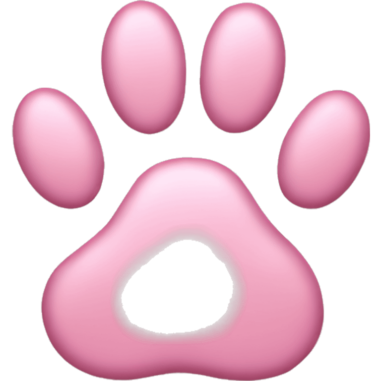 Soft pink paw emoji