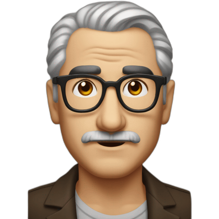 Martin scorsese face with thick eyebrows emoji