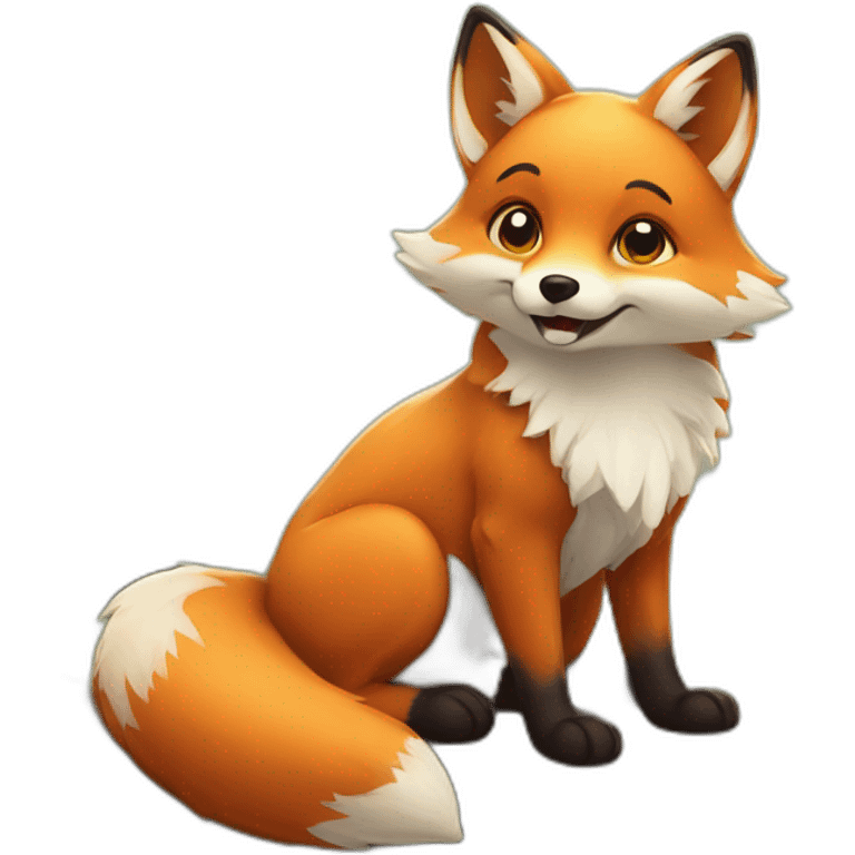 cutest lovable fox in nature emoji