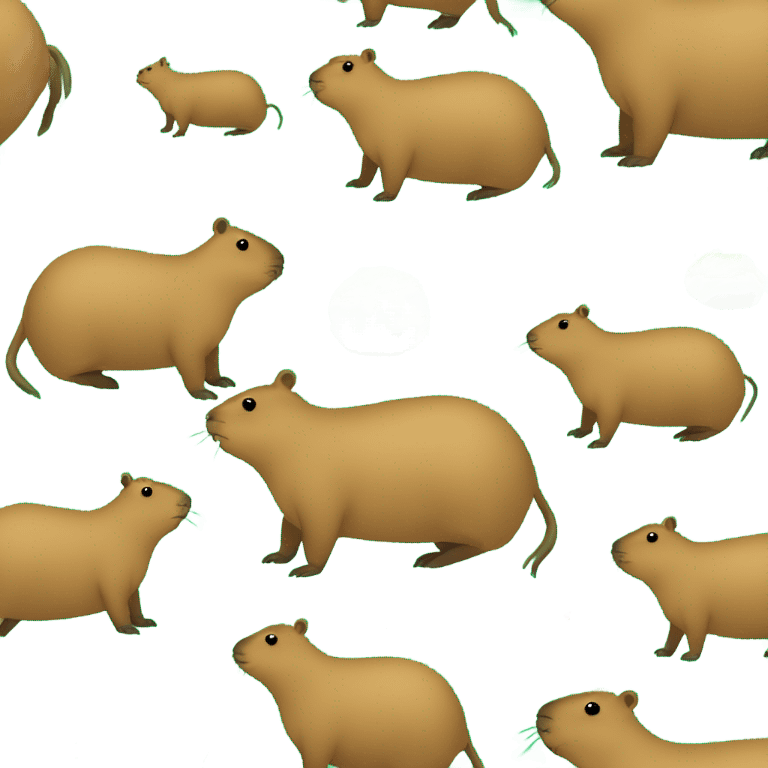 Capybara with green aura with flies  emoji