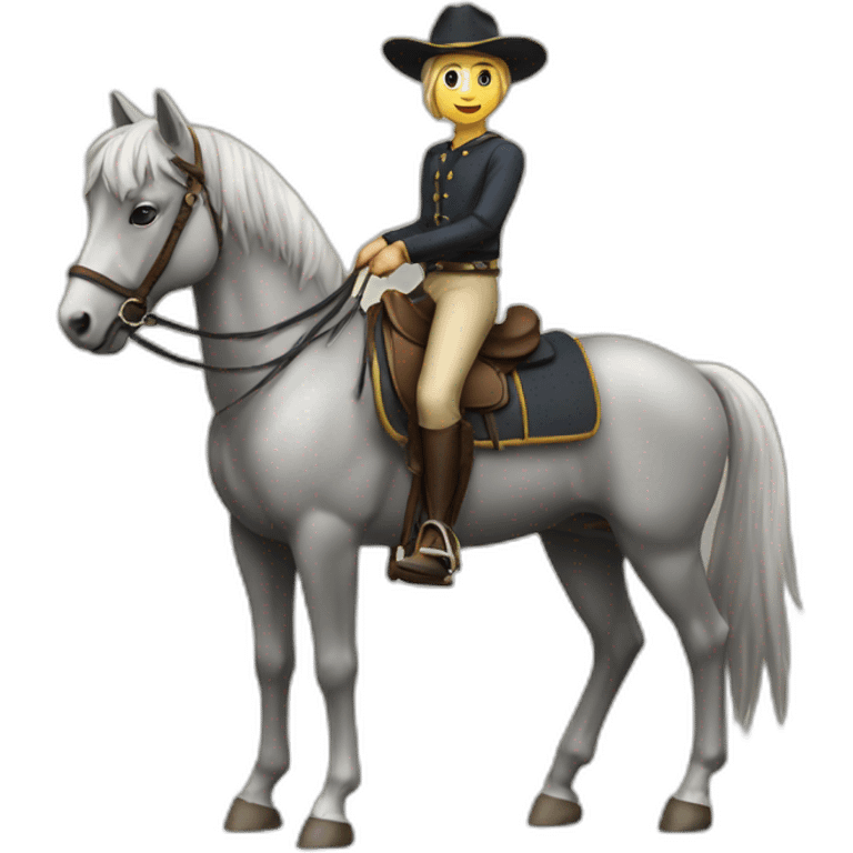 Chat sur cheval emoji