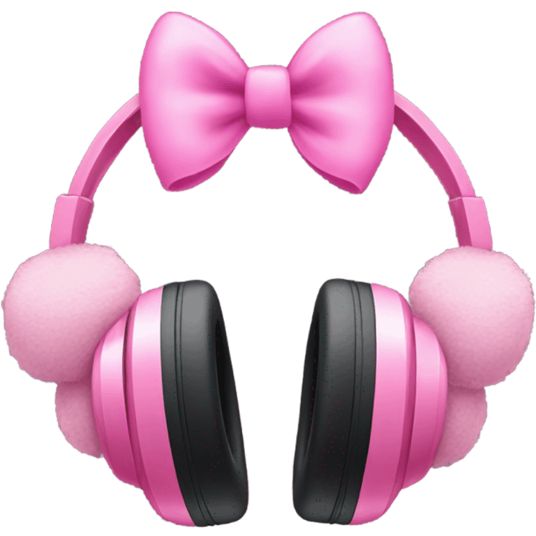 headphones with pink bows emoji