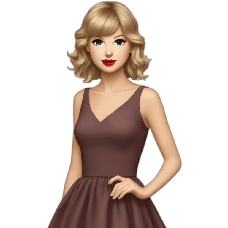 Taylor Swift, marron dress emoji