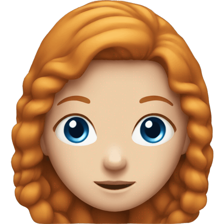 Ginger girl with blue eyes  emoji