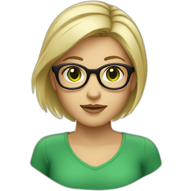 blond-girl-with-glasses-and-green-eyes-and-short-hair emoji