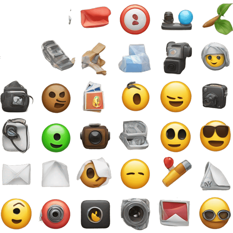 An emoji representing challenge videos, featuring various elements like a camera, a play button, and fun challenge icons, showcasing the exciting and competitive nature of these videos emoji