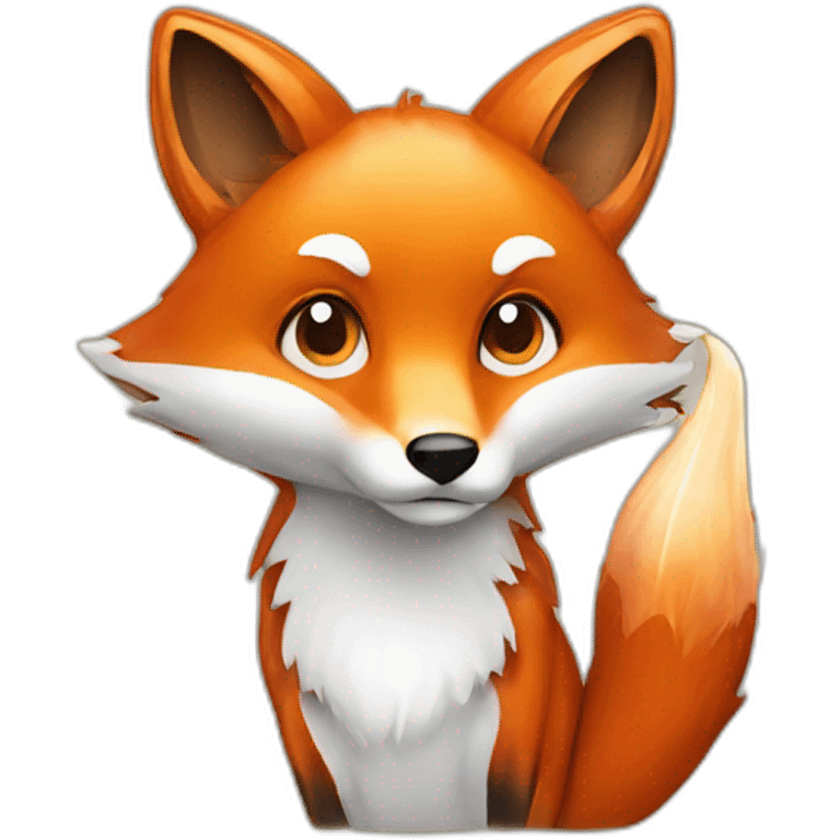 fox with thermometer emoji