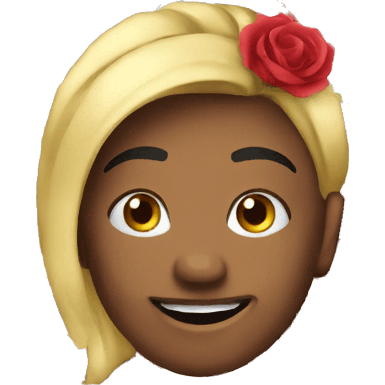 Create a flirt emoji with roses emoji