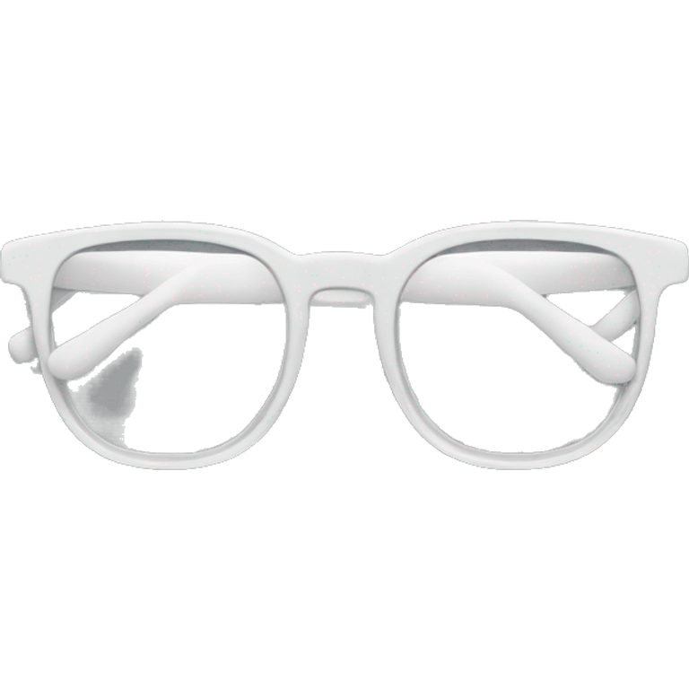 Transparent white eyeglasses emoji