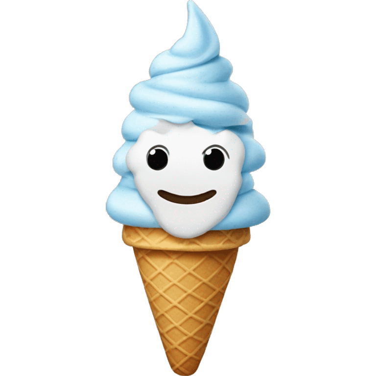 ice cream cone with pajamas on emoji