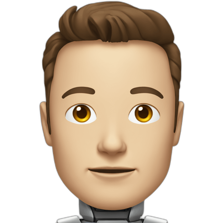 Elon musk as a robot emoji