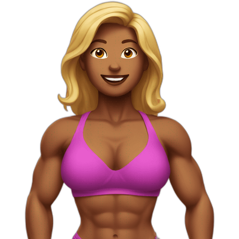 Muscular woman bikini emoji