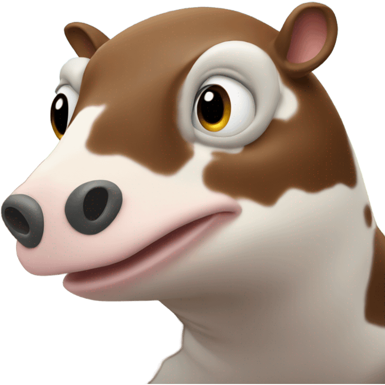 Platapys riding a cow  emoji