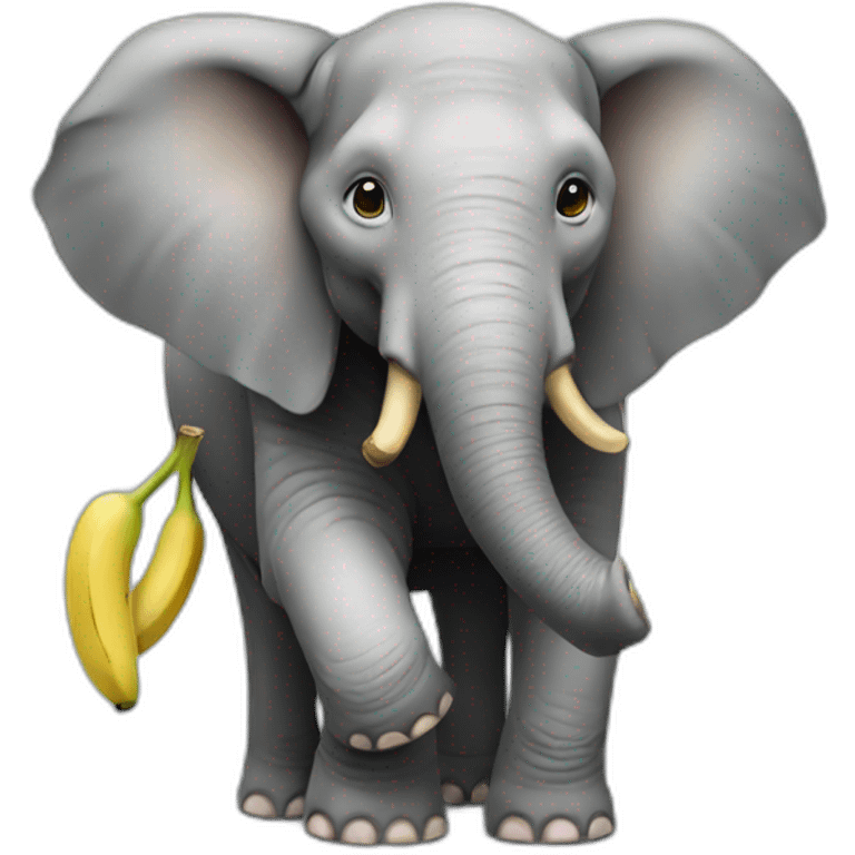 Elephant with banana emoji