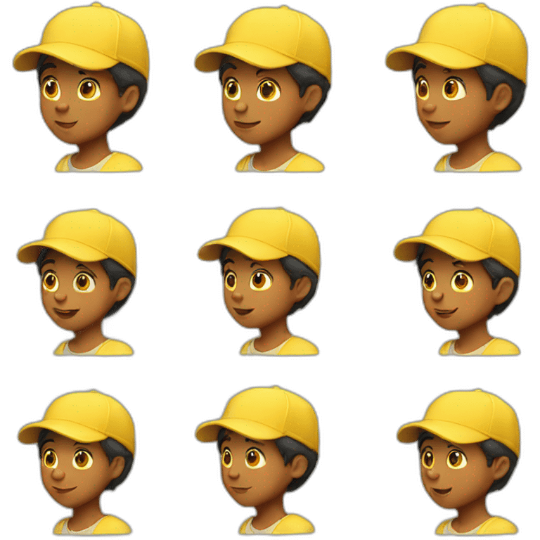 Boy wearing Yellow cap emoji