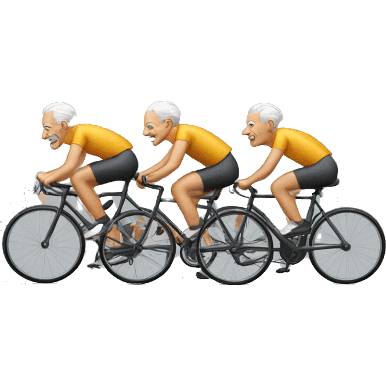 Bicycle group old men Racing emoji