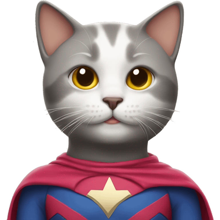 cat with superhero outfit emoji