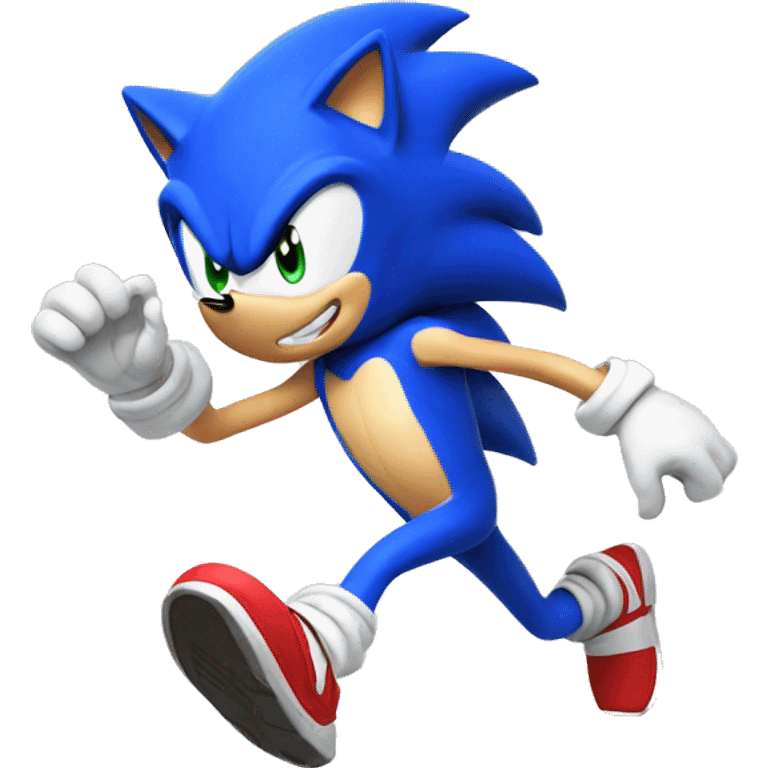 Sonic blue runrunning emoji