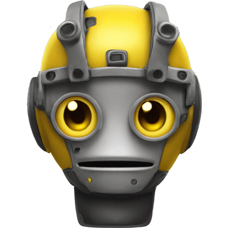 bot emoyi with yellow ha emoji