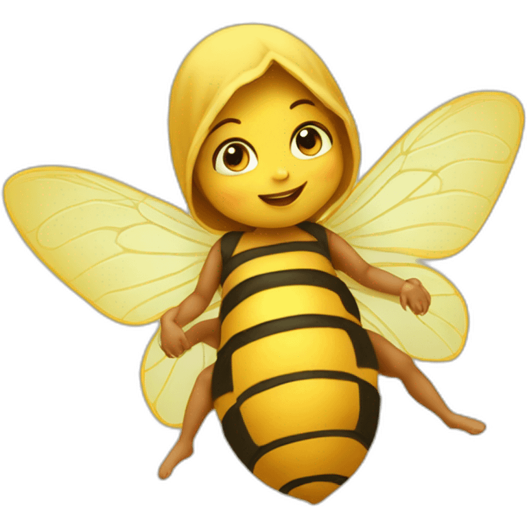 Bébé sur abeille emoji