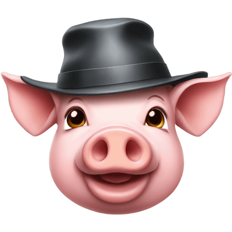 Pig with hat emoji