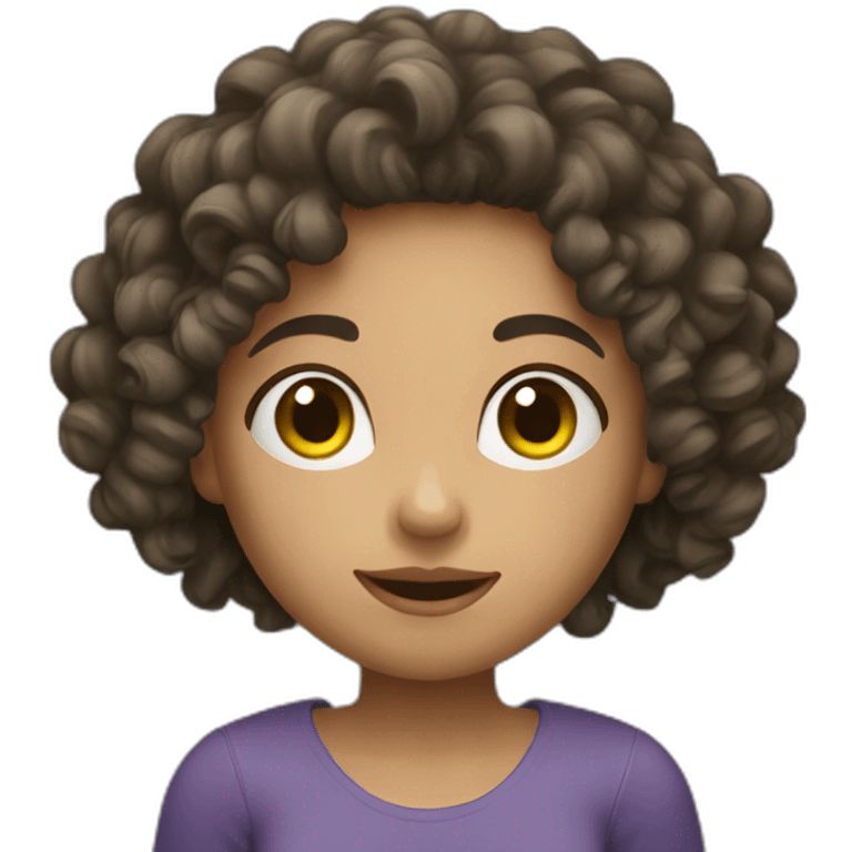 Curly European Girl who hold money emoji