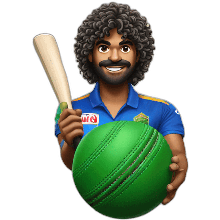 Lasith Malinga throws cricket ball emoji