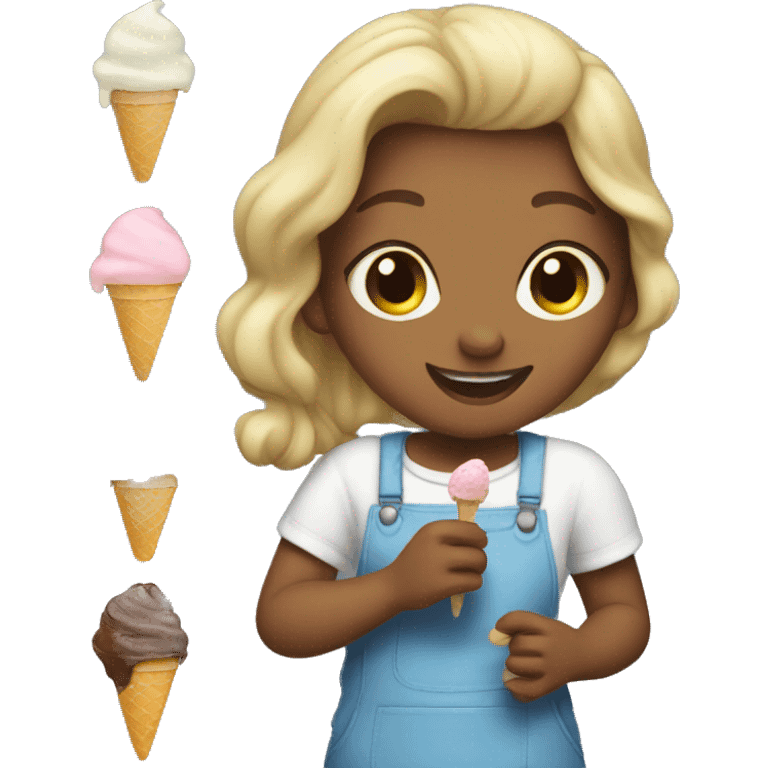 girl scooping ice cream  emoji