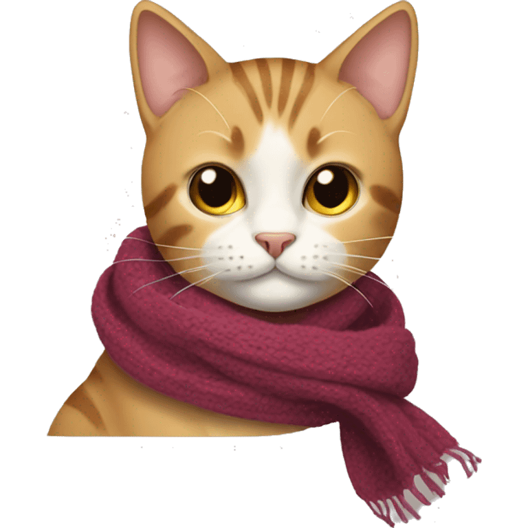 Cat with a scarf emoji